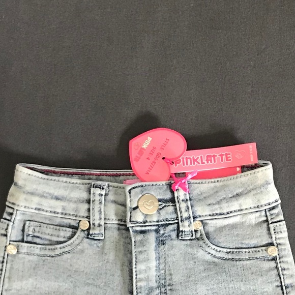 Girls Denim Shorts w/Lace Accent. Adjustable Waist - Picture 8 of 11